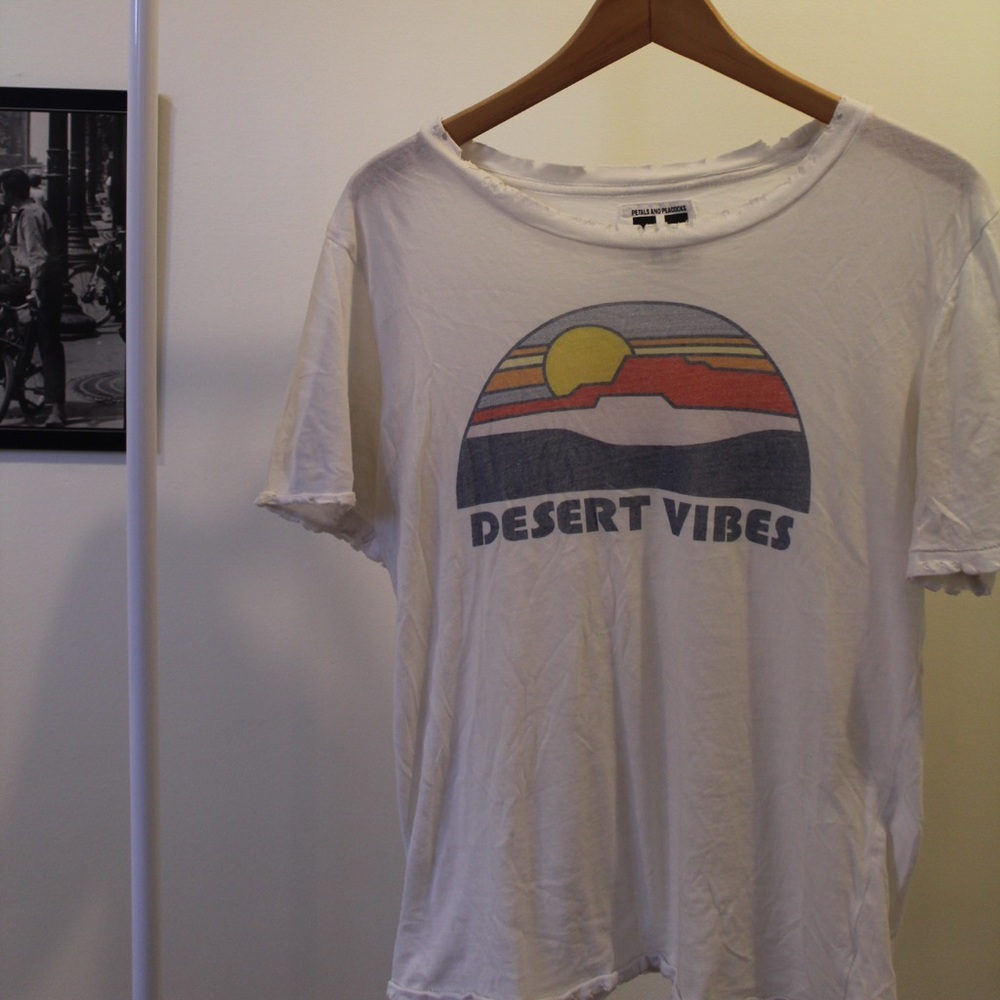 White graphic tee